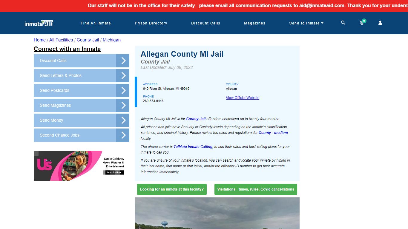 Allegan County MI Jail - Inmate Locator - Allegan, MI