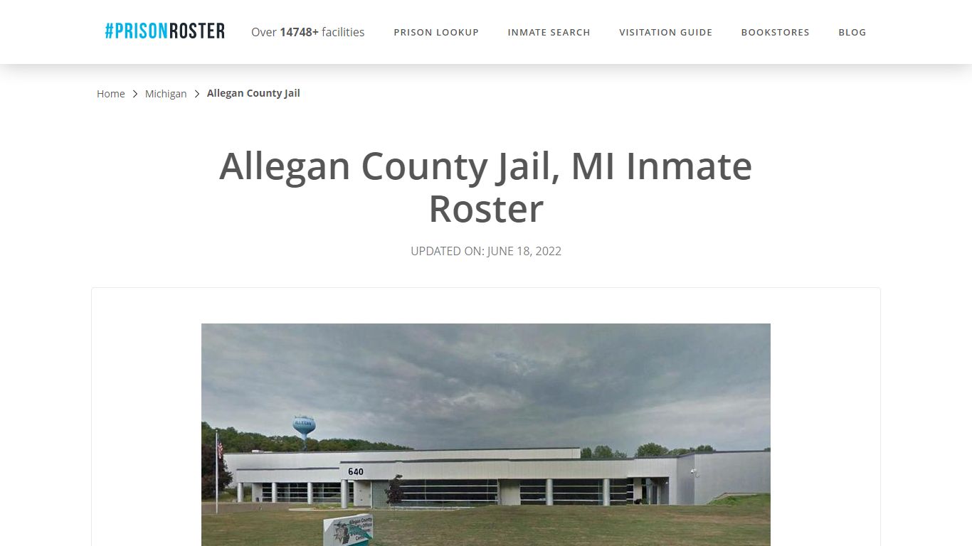 Allegan County Jail, MI Inmate Roster