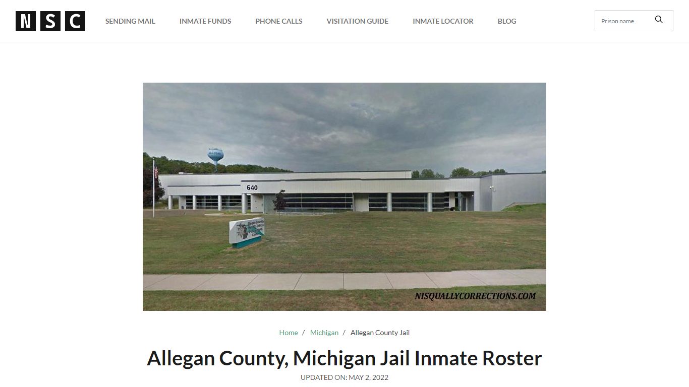 Allegan County, Michigan Jail Inmate List